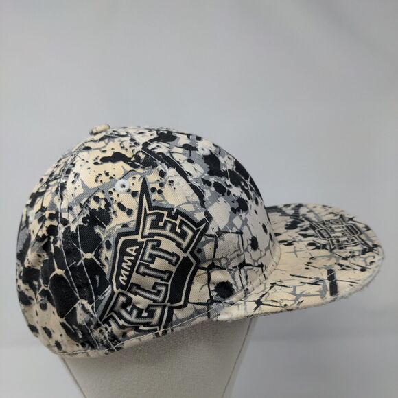MMA Elite Fitted Hat S/M Embroidered Graphic Print Vented Holes 6 Panel - Picture 4 of 8